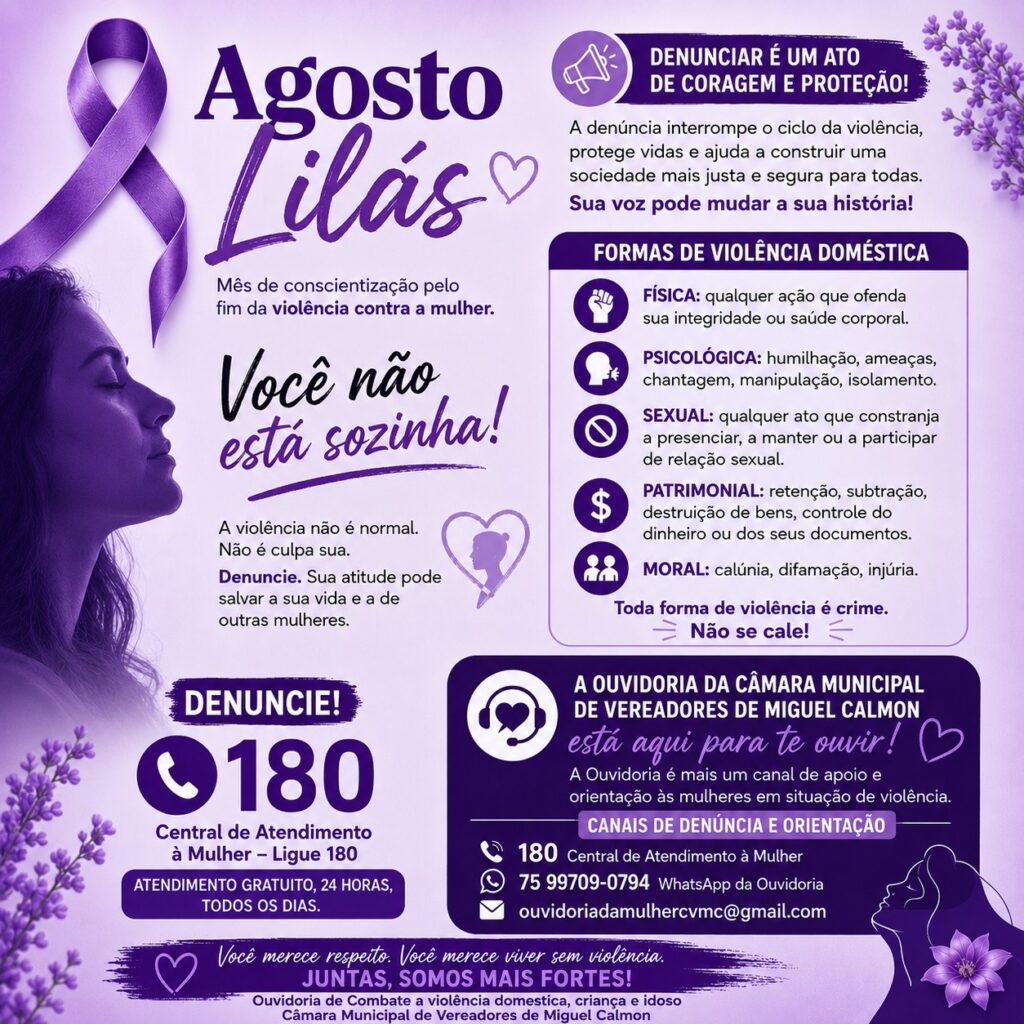 💜 Agosto Lilás